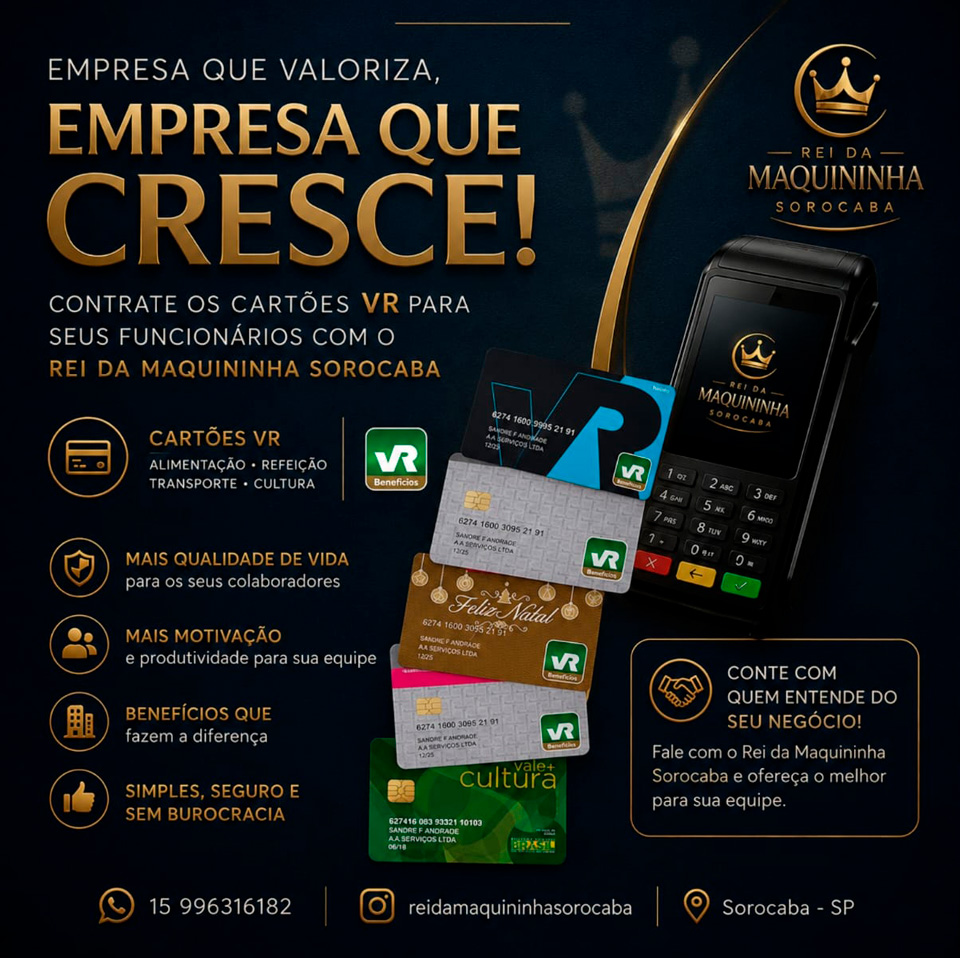 Cartões VR de vale refeição e alimentação para empresas